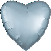 Standard Heart Satin Luxe Pastel Blue